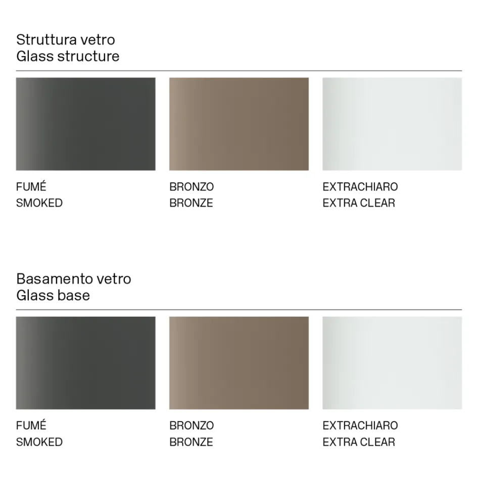 Ovaler Esstisch mit Glasplatte und Untergestell Made in Italy - Tiseo Viadurini