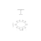 Ovaler Esstisch mit luxuriöser, in Italien hergestellter Fenix-Platte – Dollars Viadurini