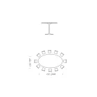 Ovaler Esstisch aus Laminat und Aluminium, hergestellt in Italien, Precious - Dollars Viadurini