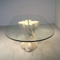 Esstisch oval aus Stein und Kristall in modernem Design Afrodite