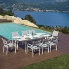 Ausziehbarer Outdoor-Esstisch bis zu 240 cm aus Aluminium - Levanto Viadurini