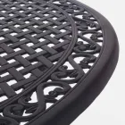 Esstisch im Freien aus weiß oder anthrazit lackiertem Aluminium - schnell Viadurini