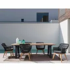 Esstisch für den Außenbereich aus Teak und Aluminium, Homemotion - Rolando Viadurini