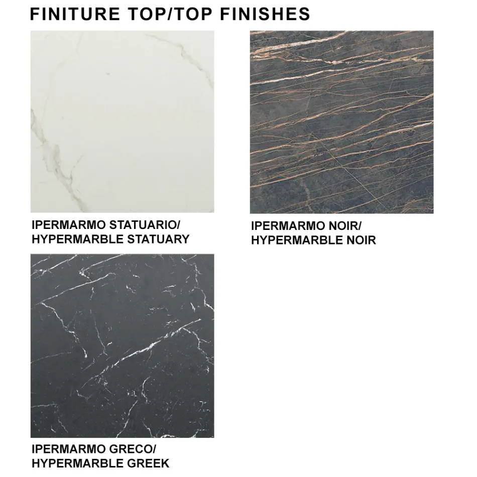 Esstischplatte aus Laminat und Untergestell aus Stahl, hergestellt in Italien – Ezzellino Viadurini