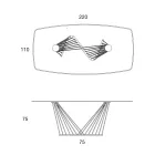 Esstisch Glasplatte und Metallseile Basis 2 Größen - Alariko Viadurini
