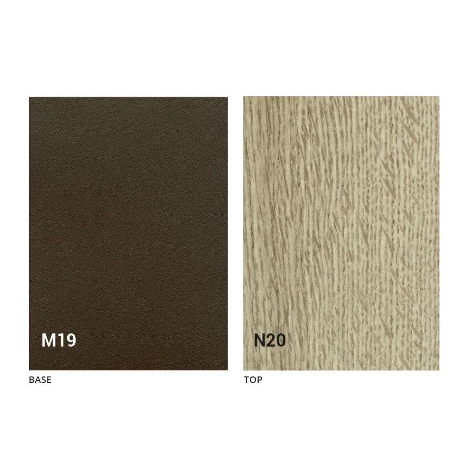 Moderner klappbarer Esstisch aus Holz und Metall Made in Italy - Menelao Viadurini