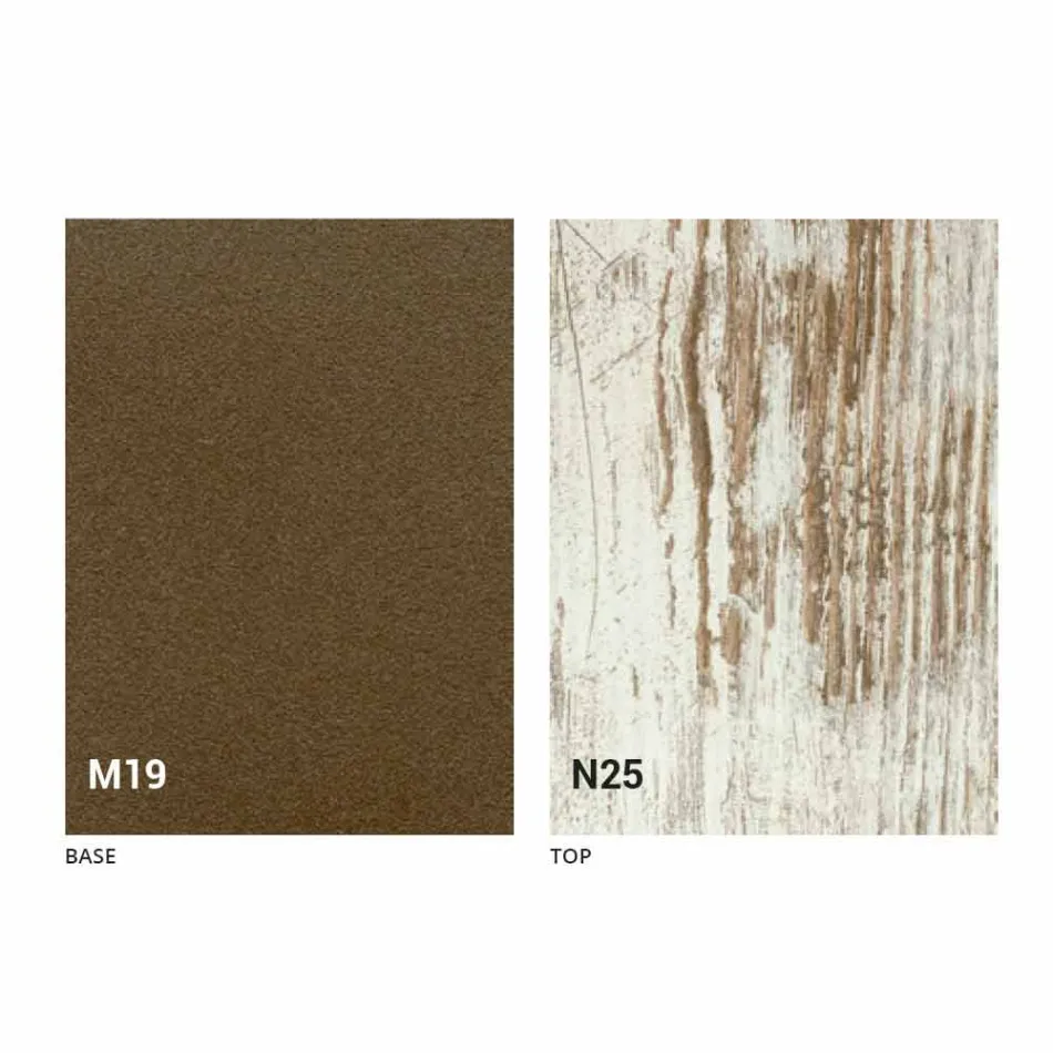 Moderner klappbarer Esstisch aus Holz und Metall Made in Italy - Menelao Viadurini