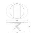 Runder ausziehbarer Esstisch mit Holzplatte Made in Italy - Crodino Viadurini