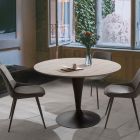 Runder Esstisch mit Platte aus Eichenholz - Moreno Viadurini