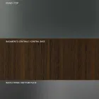 Runder Esstisch aus Rauchglas mit Holzsockel Made in Italy - Rondo Viadurini