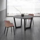 Runder Esstisch aus Metall und laminiertem HPL Made in Italy - Bastiano Viadurini