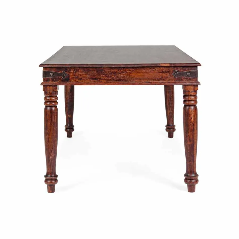 Esstisch im klassischen Stil aus massivem Akazienholz Homemotion - Pitta Viadurini