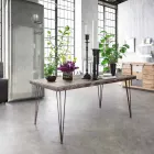 Esstisch im Industriestil mit Platte aus Mdf und Glas Homemotion - Brasilien Viadurini