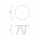 Runder Esstisch mit Glasplatte Adamo, modernes Design Viadurini