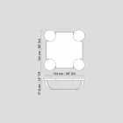 Designer Couchtisch in dunkler Eiche Drummond Viadurini