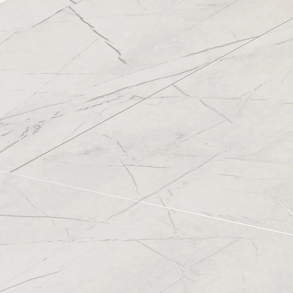 Ausziehbarer Wohnzimmertisch 260 oder 300 cm aus Metall und HPL - Borgo Viadurini