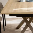 Ausziehbarer Wohnzimmertisch 260 oder 300 cm aus Metall und HPL - Borgo Viadurini