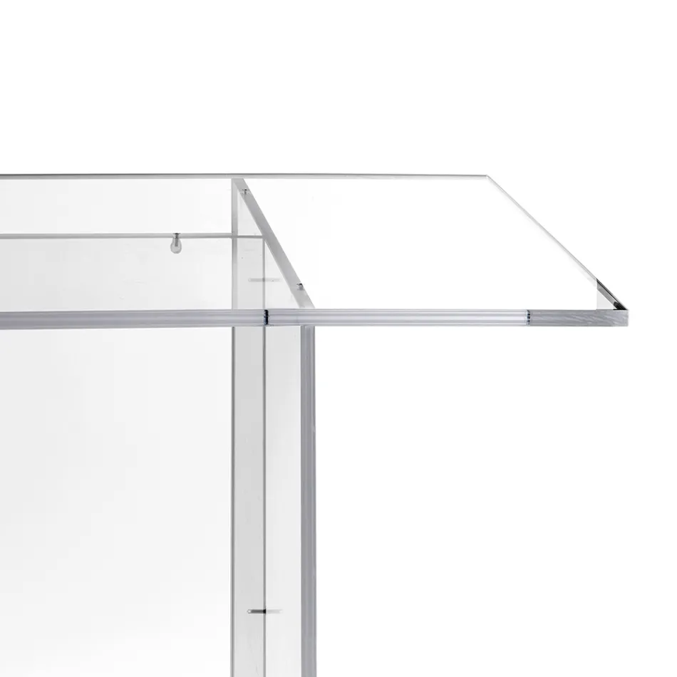 Selenia Minimalistischer Designtisch aus transparentem Plexiglas, hergestellt in Italien Viadurini