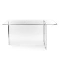 Selenia Minimalistischer Designtisch aus transparentem Plexiglas, hergestellt in Italien