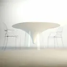 Designtisch mit Kristallfuß, hergestellt in Italien von Teggiano Viadurini
