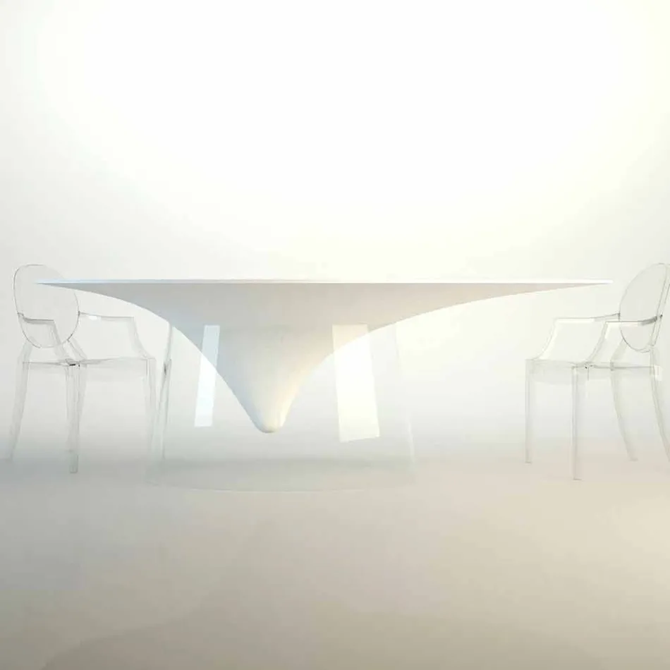 Designtisch mit Kristallfuß, hergestellt in Italien von Teggiano Viadurini