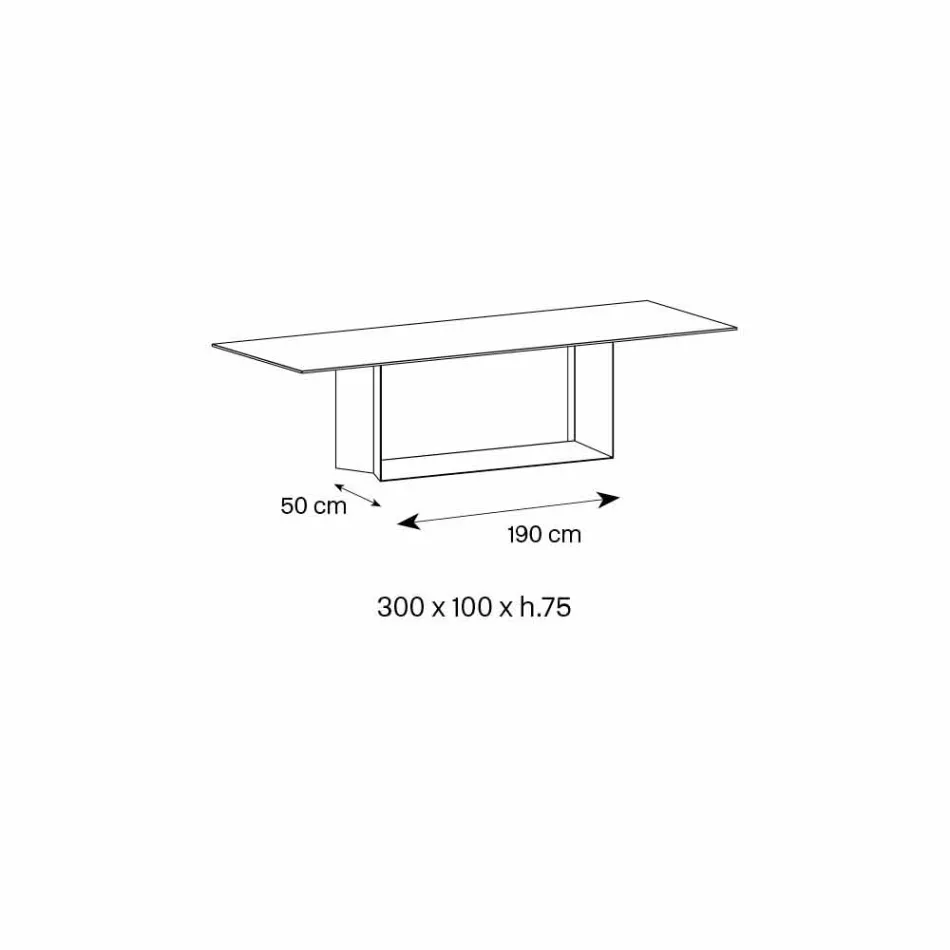 Designtisch aus Matt Noir Desir Keramik und Metall Made in Italy - Dunkelbraun Viadurini