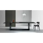Designtisch aus Matt Noir Desir Keramik und Metall Made in Italy - Dunkelbraun Viadurini