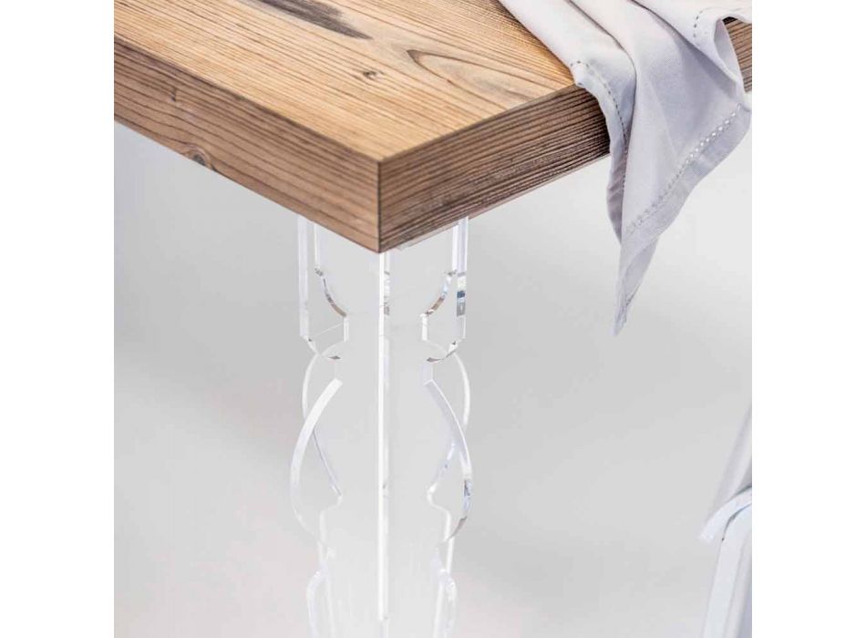 Designtisch aus Tannenholz und Plexiglas aus Italien, Castro