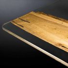 Delphin Holz-Design Tisch und Venedig venezianischem Glas Viadurini
