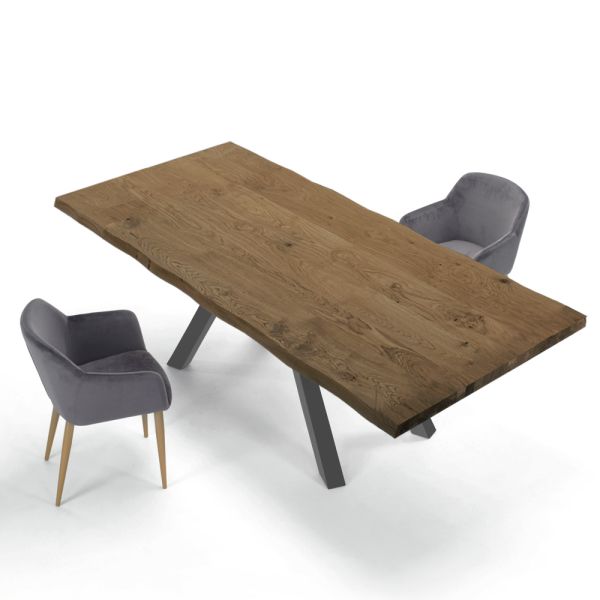 Design esstisch aus holz und stahl bis 12 sitzplätze – settimmio