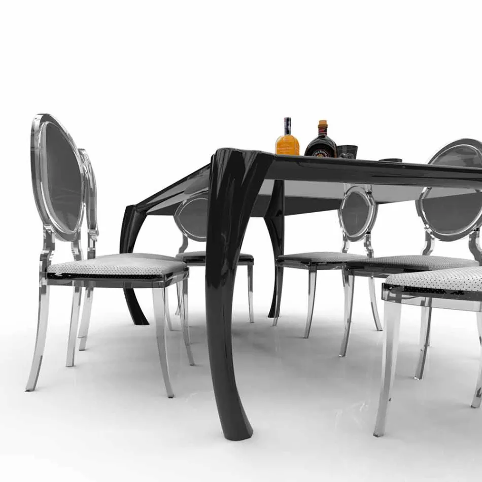 Moderner Design-Esstisch, hergestellt in Italien, Milzano Viadurini