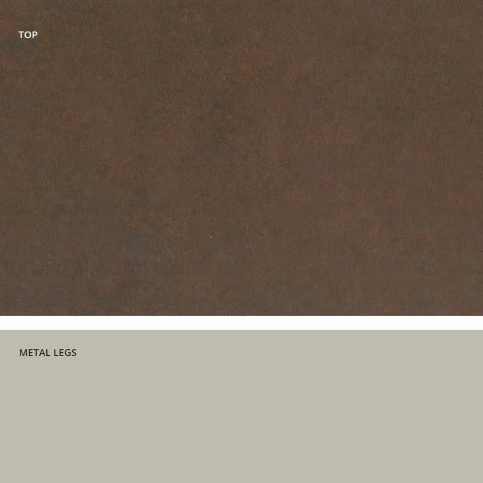 Moderner Glastisch aus Keramik, hergestellt in Italien, Clark Viadurini