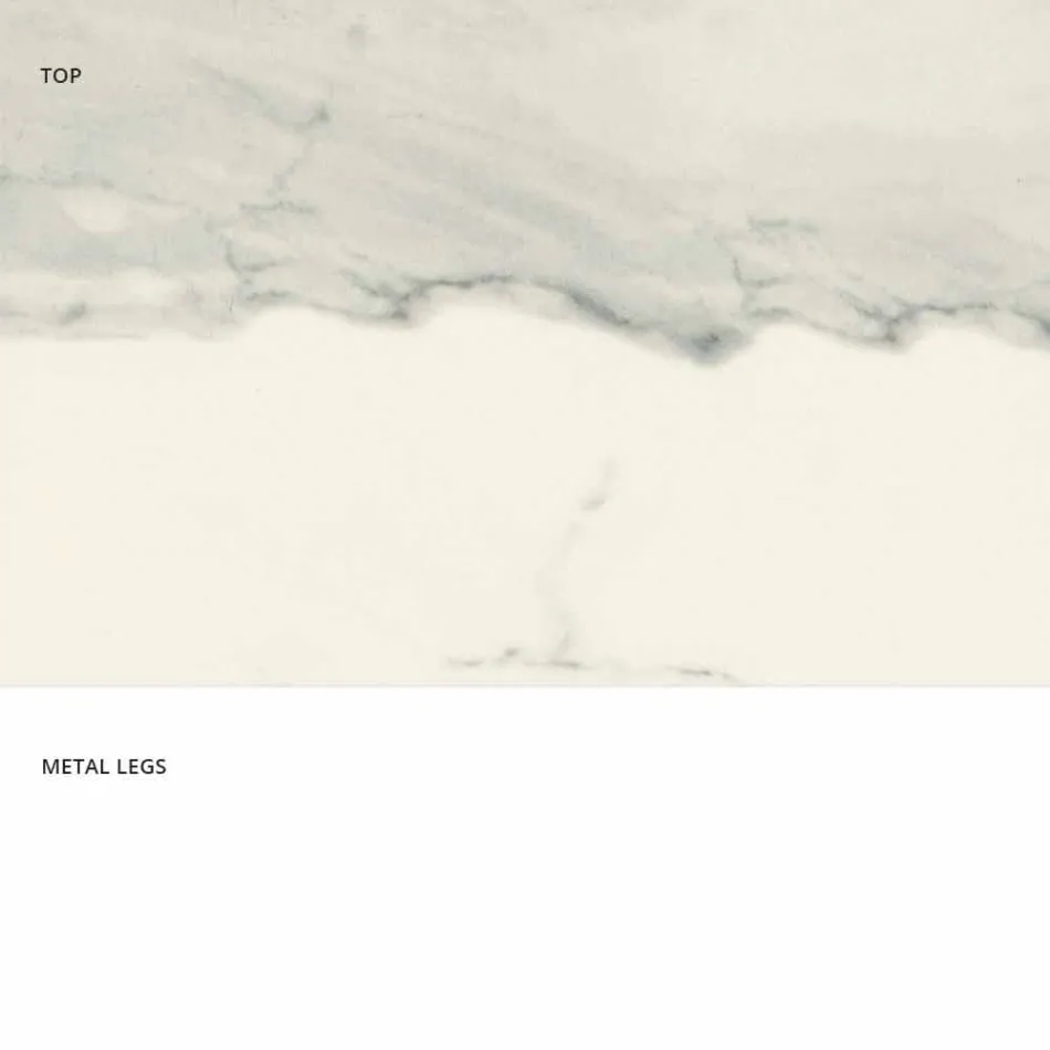 Moderner Glastisch aus Keramik, hergestellt in Italien, Clark Viadurini