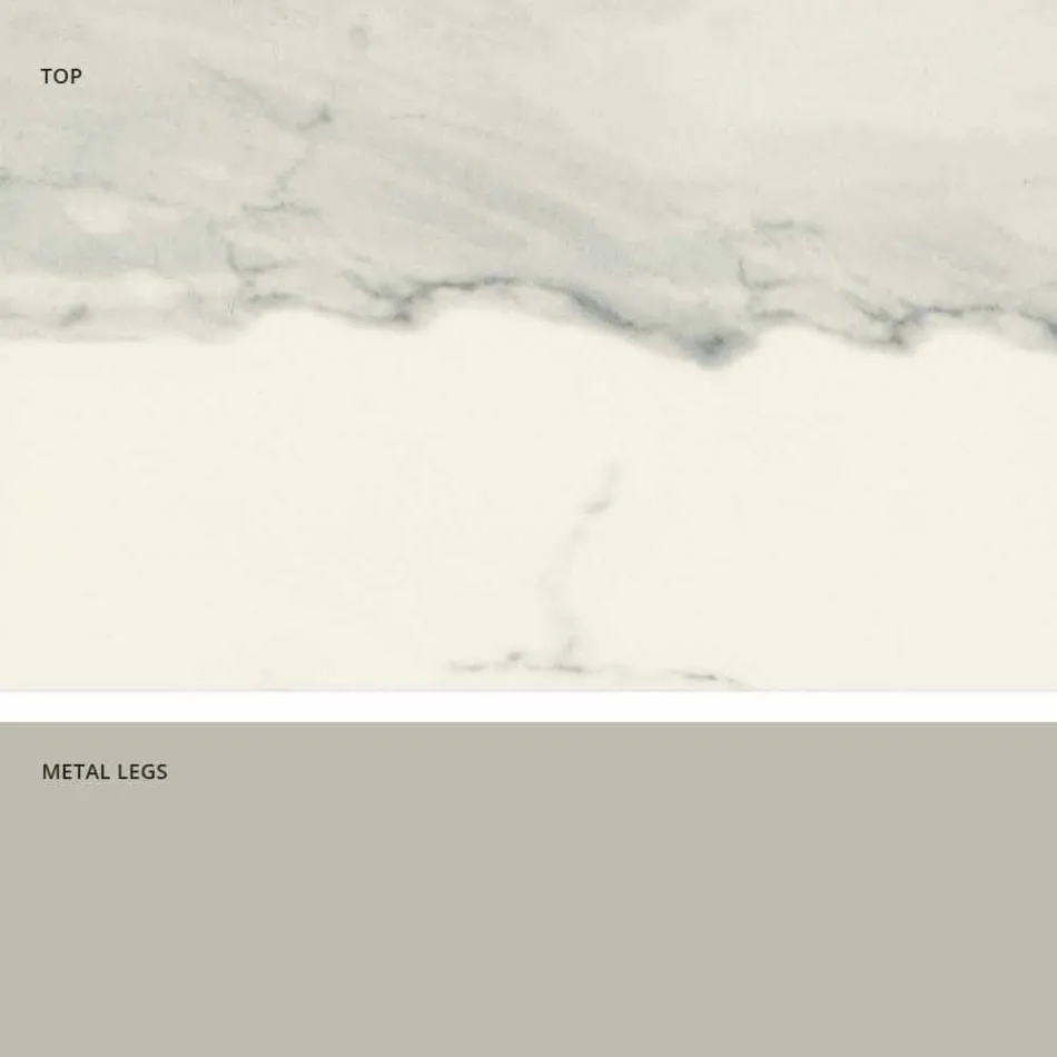 Moderner Glastisch aus Keramik, hergestellt in Italien, Clark Viadurini