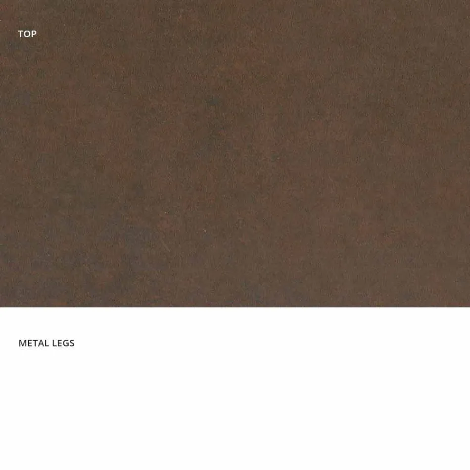 Moderner Glastisch aus Keramik, hergestellt in Italien, Clark Viadurini