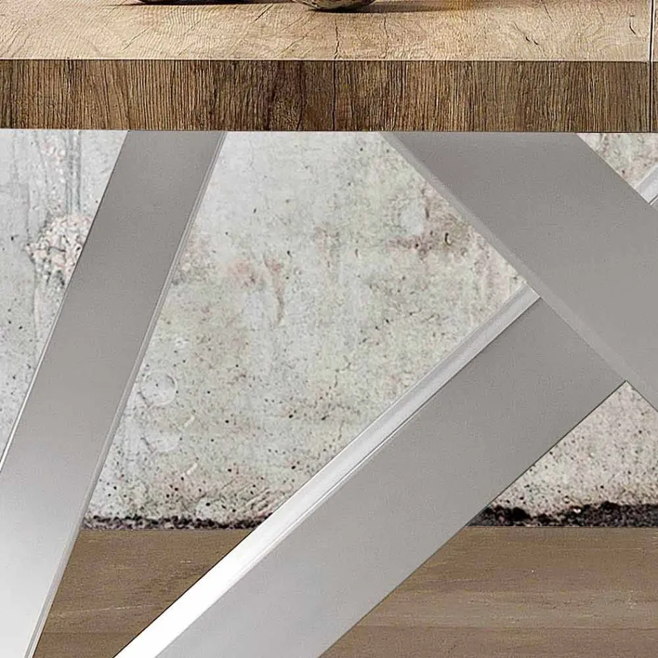 Moderner ausziehbarer Tisch aus in Italien hergestelltem Melaminholz, Wilmer Viadurini