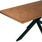 Fester Tisch 180x90 cm aus Eiche mit Eisengestell - Lega Viadurini
