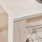 190 x 100 cm großer, fester Wohnzimmertisch aus massivem Teakholz – flämisch Viadurini