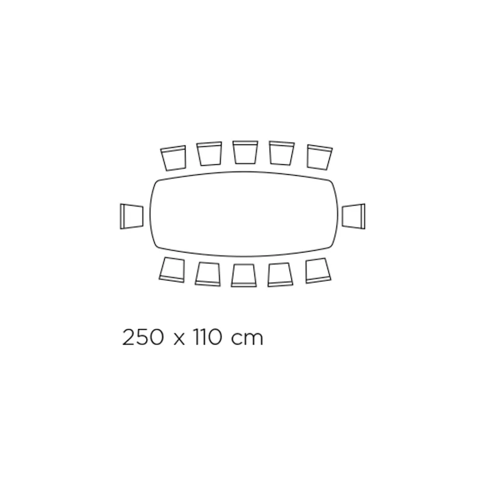 Fester tonnenförmiger Tisch mit Laminat- und Stahlplatte, hergestellt in Italien – Grotta Viadurini