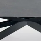 Fester tonnenförmiger Tisch mit Laminat- und Stahlplatte, hergestellt in Italien – Grotta Viadurini