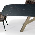 Fester Barrel-Tisch mit Laminatplatte, hergestellt in Italien – Settimmio Viadurini