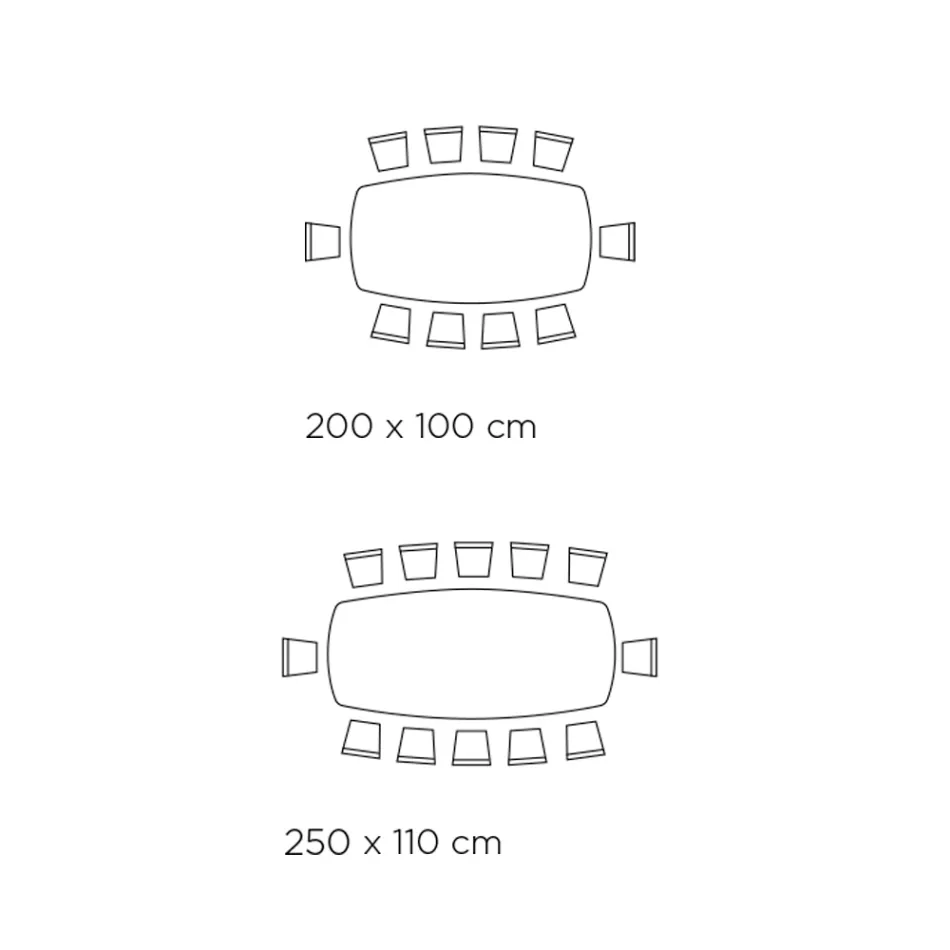Fester Barrel-Tisch mit Laminatplatte, hergestellt in Italien – Settimmio Viadurini