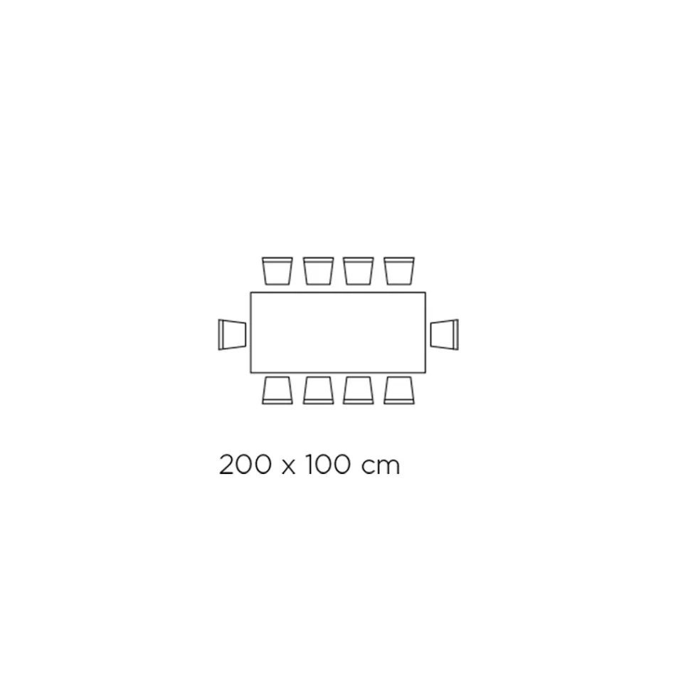Fester Tisch mit Stahlgestell und Keramikplatte, hergestellt in Italien – Hose Viadurini