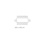 Fester Tisch mit Stahlgestell und Keramikplatte, hergestellt in Italien – Hose Viadurini