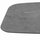 Fester Tisch mit schwarzem Stahlgestell und Laminatplatte, hergestellt in Italien – Gläser Viadurini