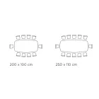 Fester Tisch mit schwarzem Stahlgestell und Laminatplatte, hergestellt in Italien – Gläser Viadurini