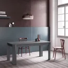 Fester Tisch mit abgeschrägter Tischlerplatte, hergestellt in Italien – Tratto Viadurini