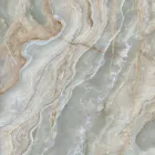 Fester Tisch mit polierter silberner Onyx-Keramikplatte, hergestellt in Italien – Grotta Viadurini