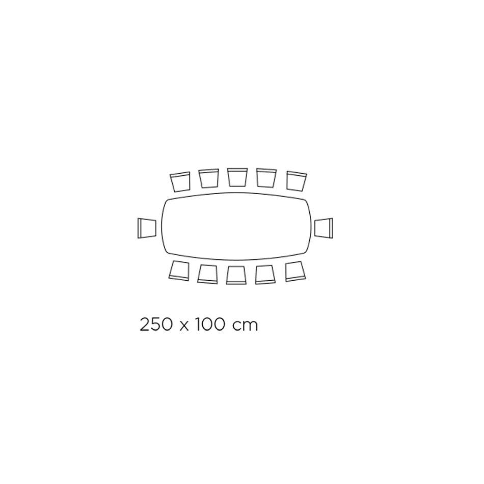 Fester Esstisch mit tonnenförmiger Platte aus Keramik, hergestellt in Italien – Gläser Viadurini