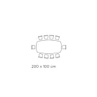 Fester Esstisch mit tonnenförmiger Platte aus Keramik, hergestellt in Italien – Gläser Viadurini